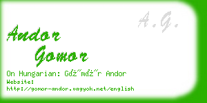 andor gomor business card